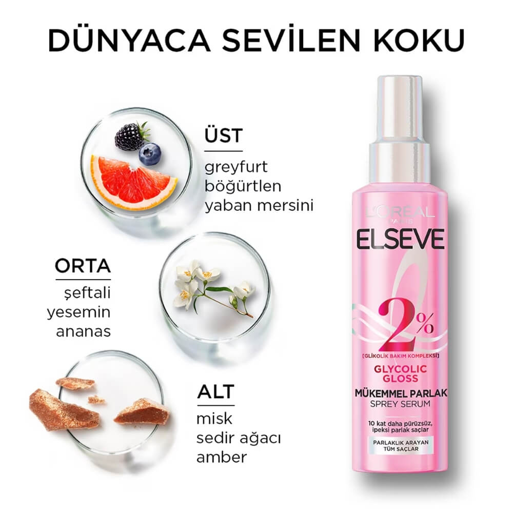 L'Oreal Paris Elseve Glycolic Gloss Shine Hair Serum 150 ml