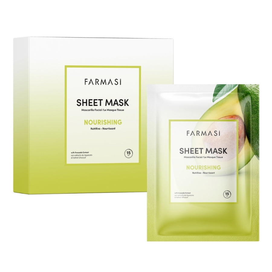 Farmasi Nourishing Avocado Sheet Mask Set for Dry Skin 5 x 28g