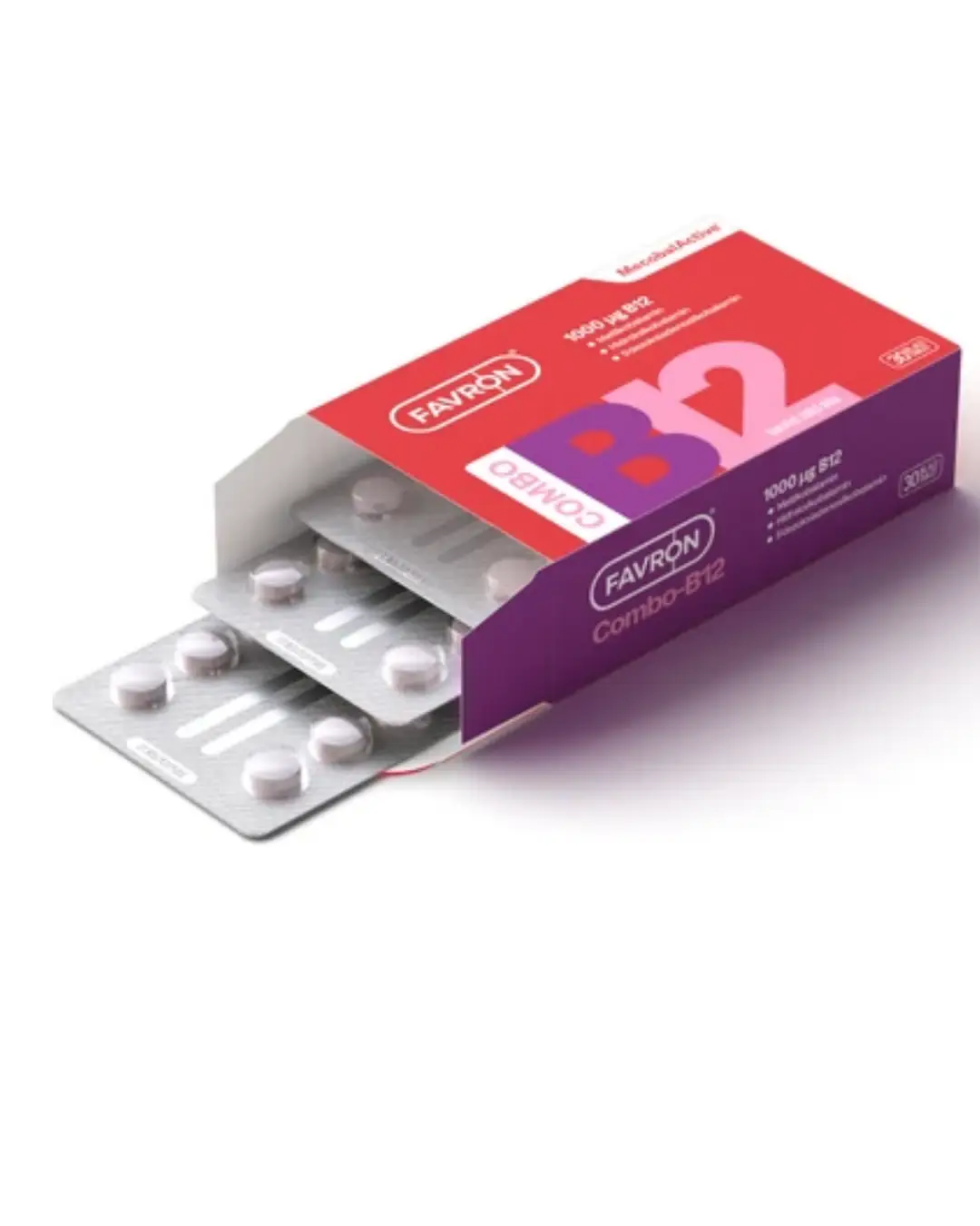 Favron Combo Vitamin B12 Sublingual Supplement 30 Tablets