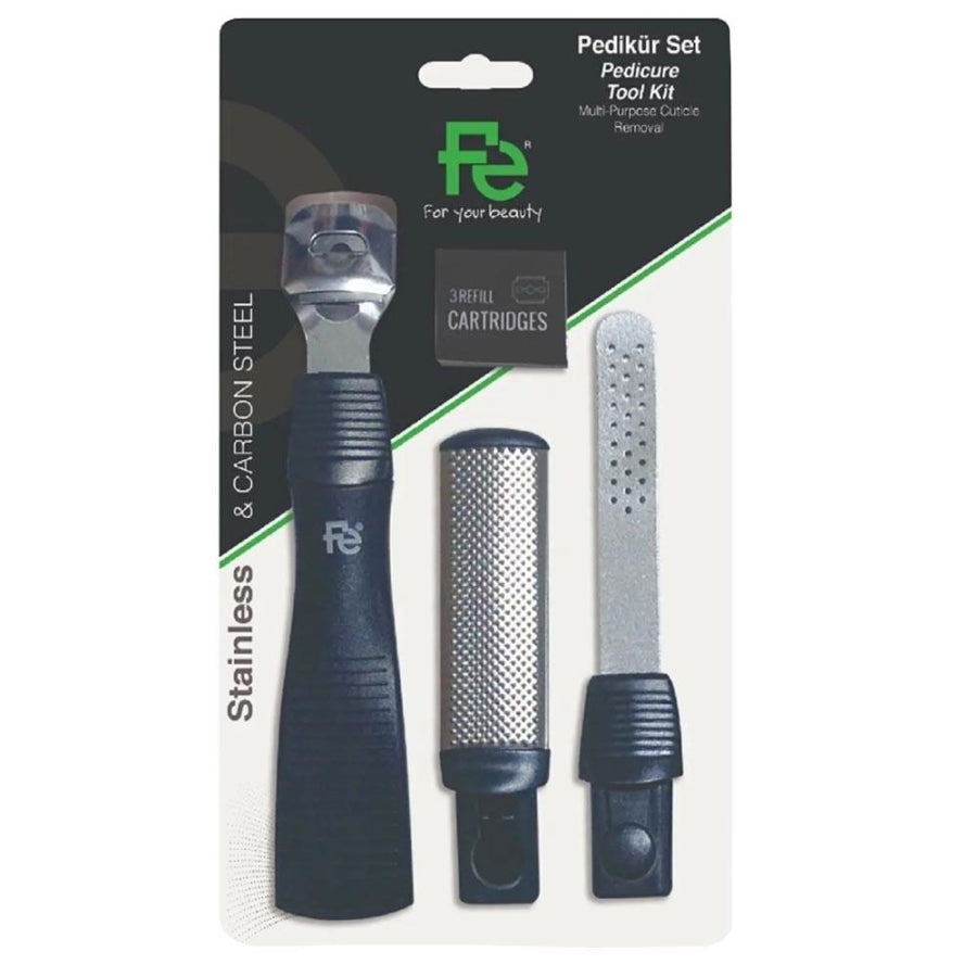 Fe Pedicure Set for Smooth Feet 3-Piece Kit