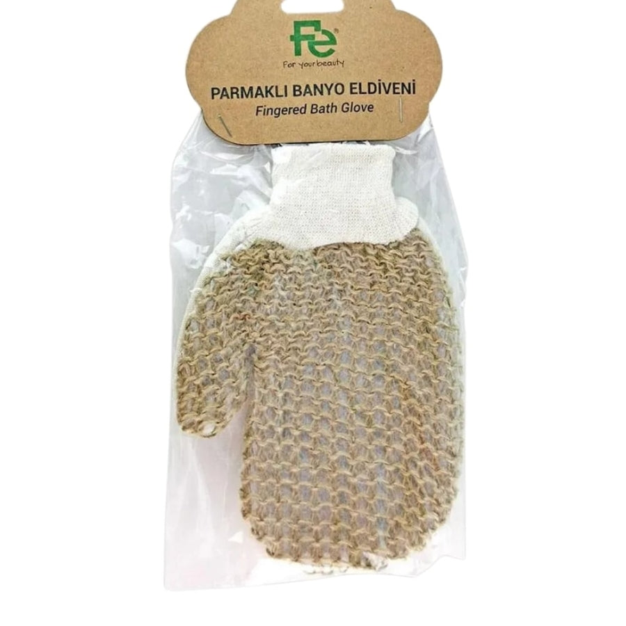Fe Sisal Glove Set for Exfoliating Body Care 1 Set