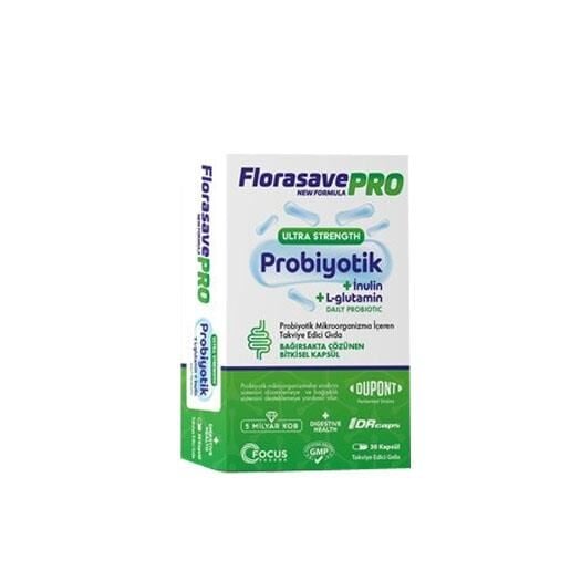 Focus Pharma Florasave PRO Probiotic & Glutamine Support 30 Capsules