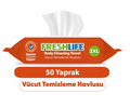Freshlife Body Cleansing Wipes White Soap Scent 50 Count