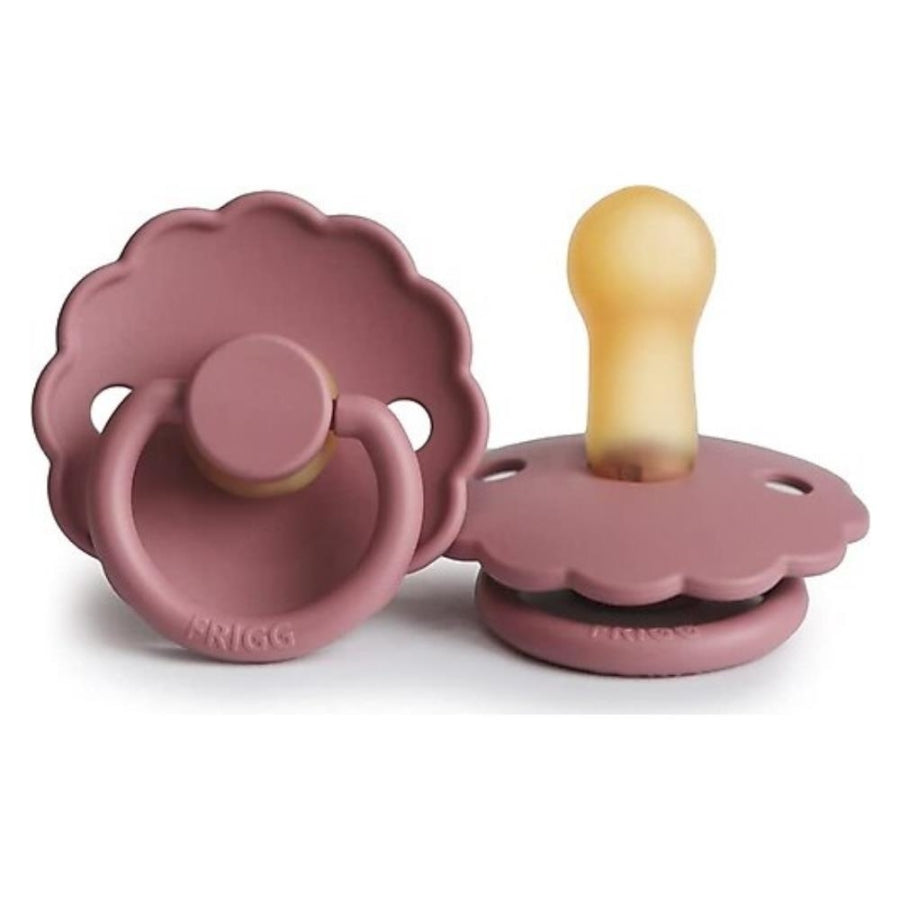 Frigg Daisy Rubber Pacifier Dusty Rose 6-18 Months