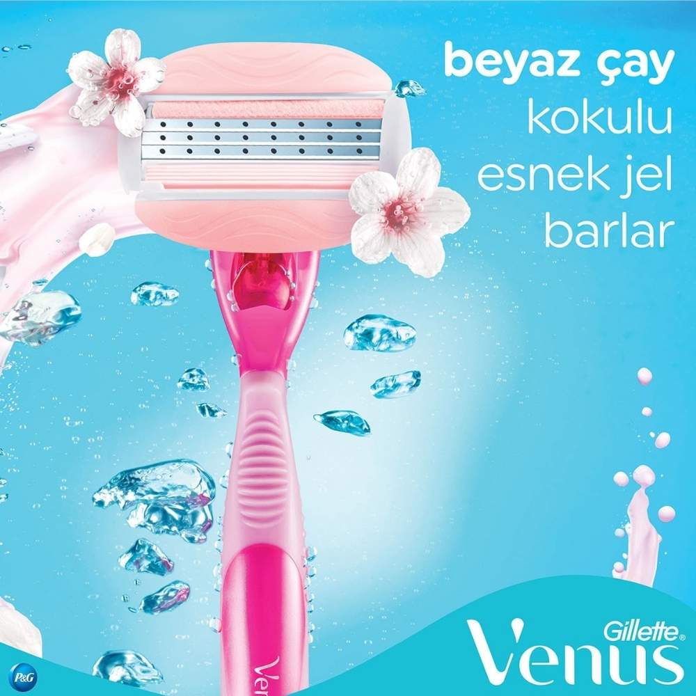 Gillette Venus Comfortglide Spa Breeze Razor and 4 Refill Blades