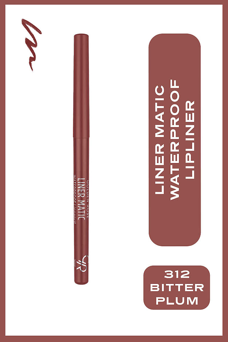 Golden Rose Liner Matic Waterproof Lip Liner 312 Bitter Plum