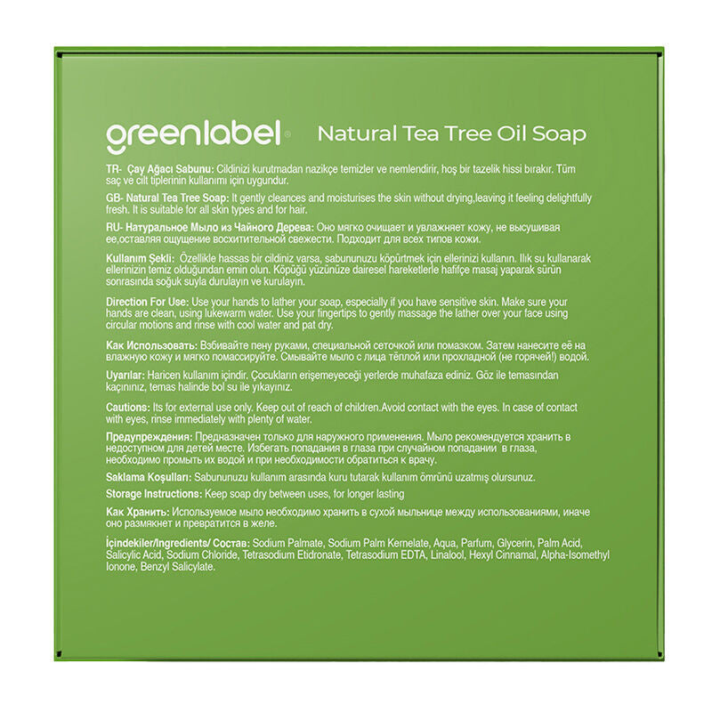 Greenlabel Tea Tree Soap Moisturizing Cleansing Bar 120g