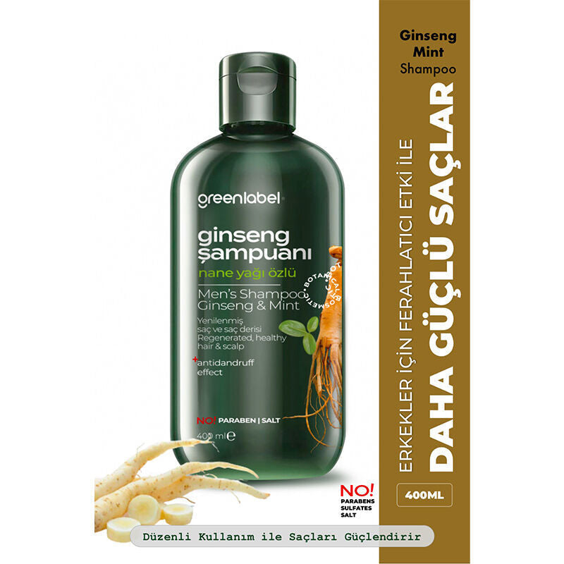 Greenlabel Ginseng & Peppermint Oil Men's Shampoo 400 ml
