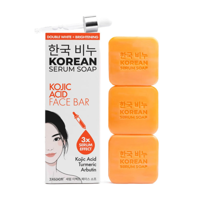 Greenlabel Korean Serum Soap Kojic Acid Brightening Bar 3x60g