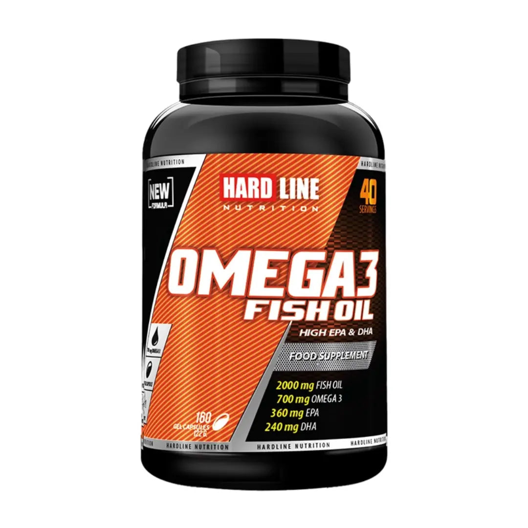 Hardline Omega 3 Essential Fatty Acids Supplement 160 Capsules