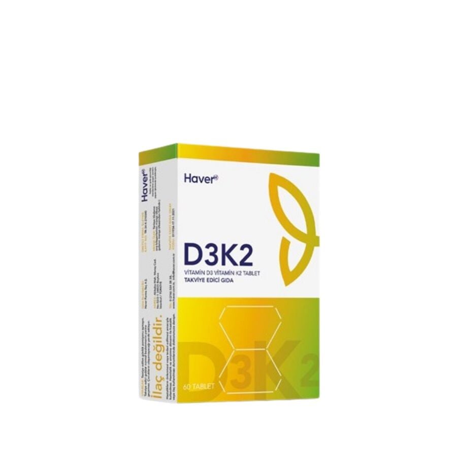 Haver D3 K2 Vitamin Support Tablets 60 Count