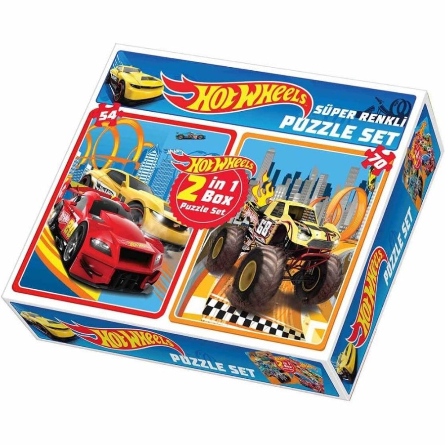Diytoy Hot Wheels 2-in-1 Super Color Puzzle Set