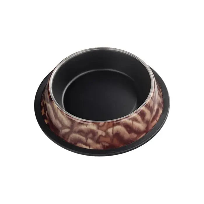 Oripet Leopard Print Stainless Steel Pet Bowl 24 oz