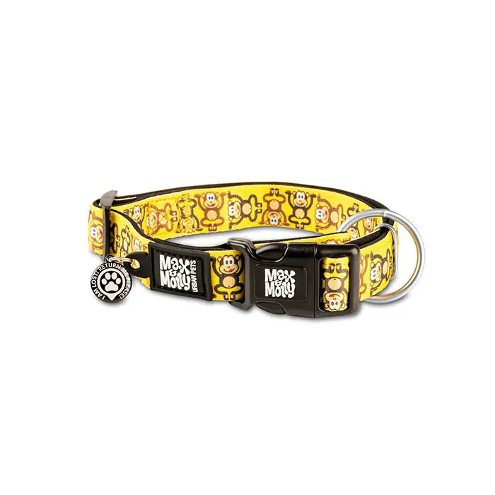 Max & Molly Monkey Maniac Smart ID Dog Collar Medium