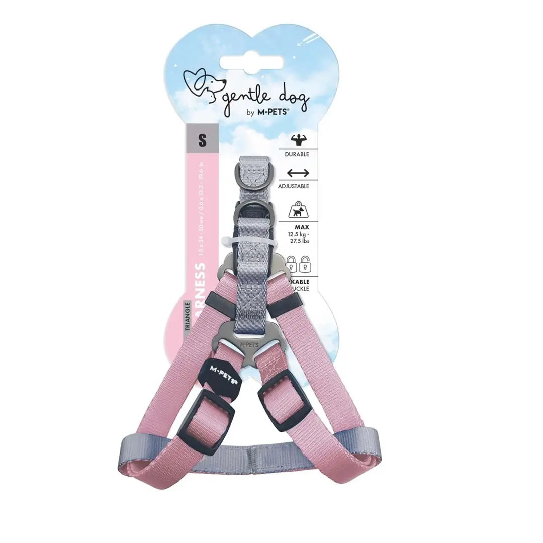 M-Pets Gentle Triangle Dog Harness Pink Small