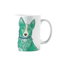 M-Pets Petjoy Luna Green Mug with Dog Illustrations 350ml