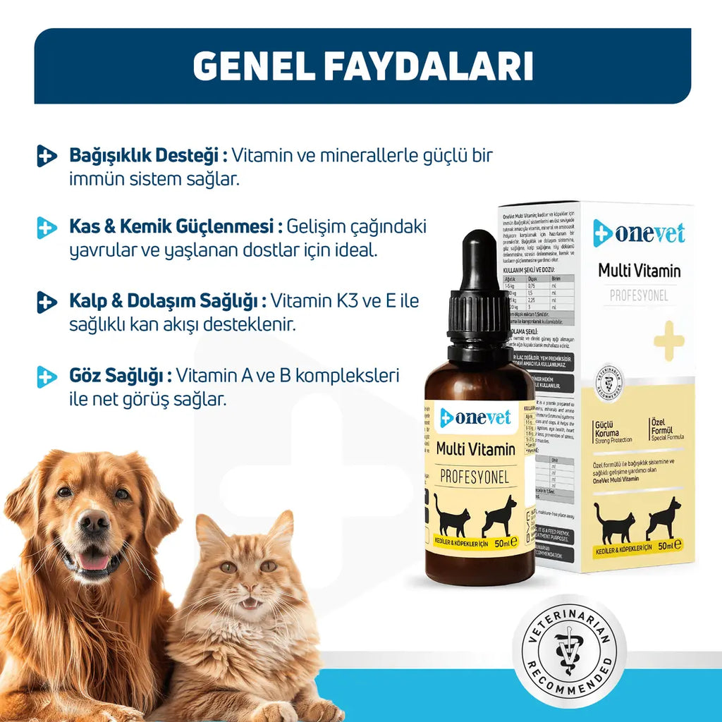Onevet Multi Vitamin Immune & Growth Support Drops for Pets 30ml