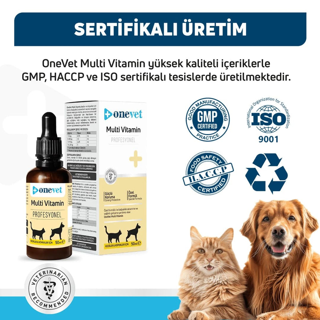 Onevet Multi Vitamin Immune & Growth Support Drops for Pets 30ml