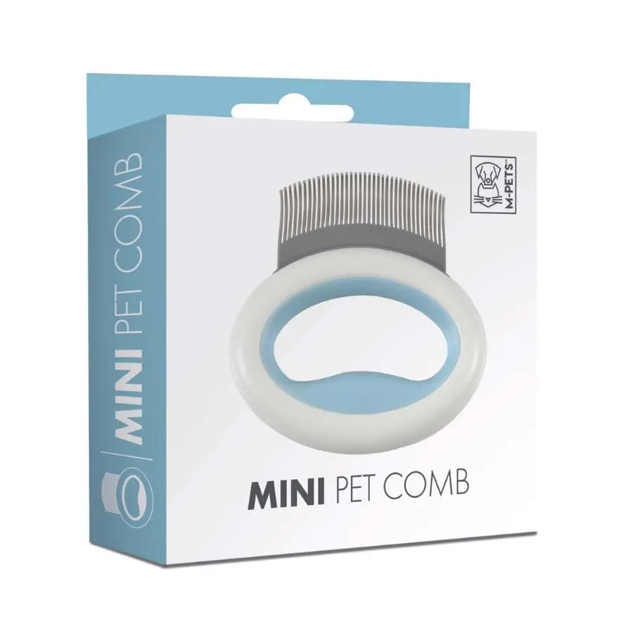 M-Pets Mini Blue Soft Tooth Grooming Comb for Small Pets
