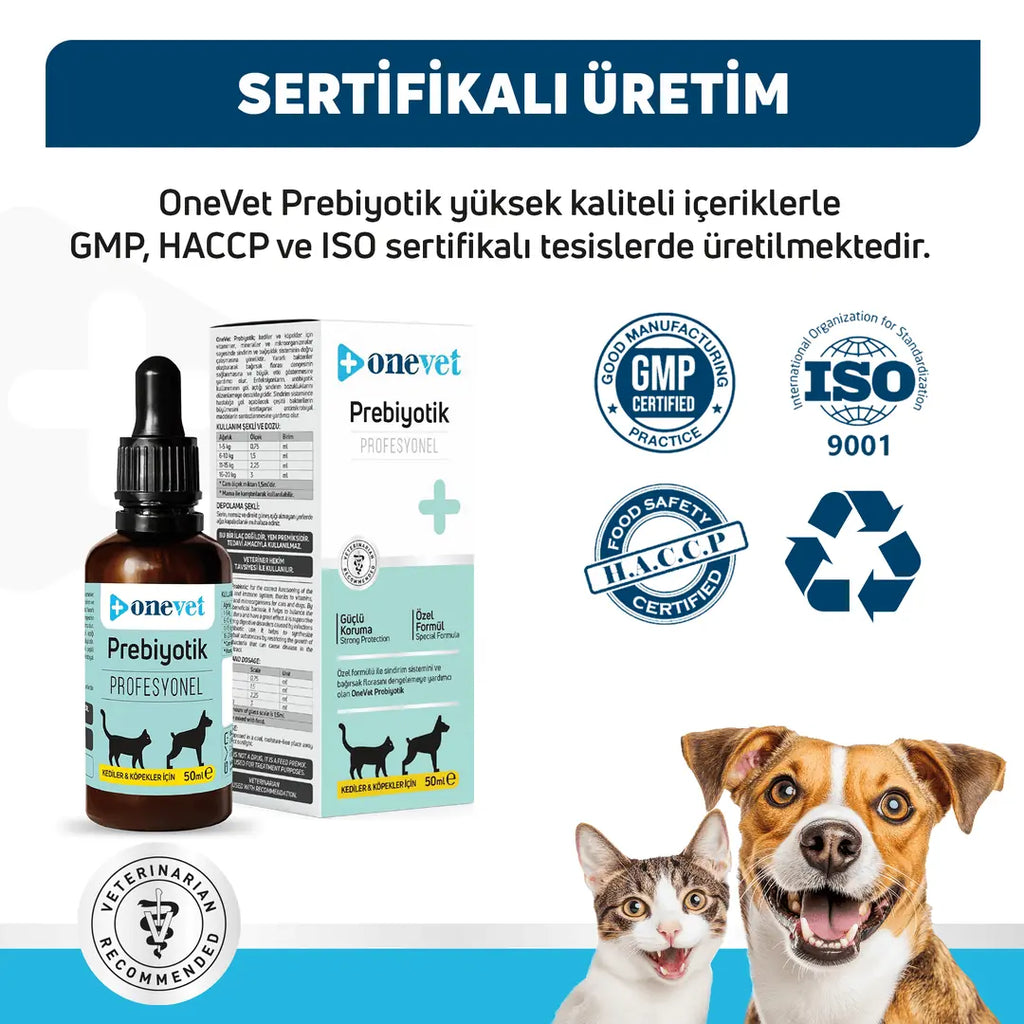 OneVet Prebiotic Digestive Support Drops for Cats & Dogs 30ml