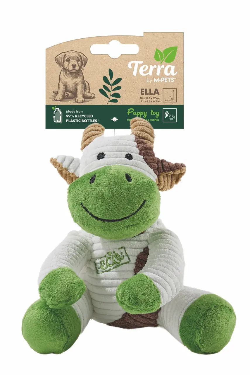 M-Pets Terra Eco Plush Puppy Toy for Gentle Play