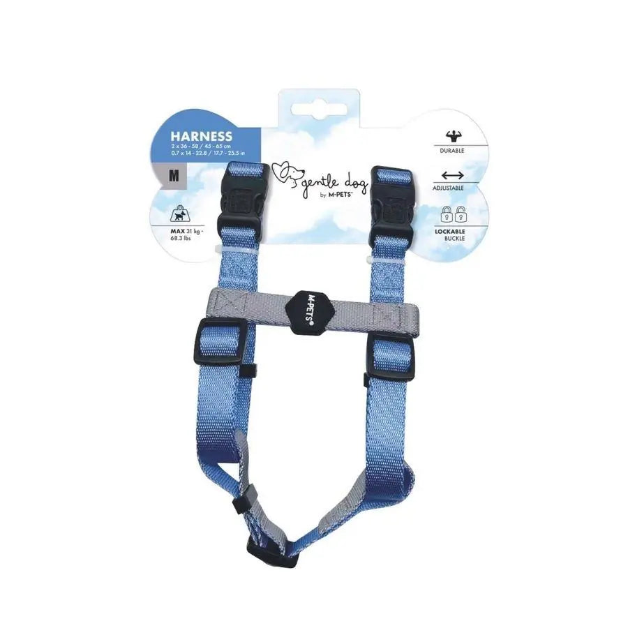 M-Pets Gentle Blue Dog Harness for Comfortable Walking Medium