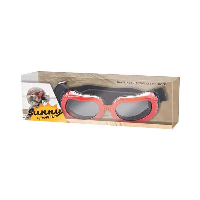 M-Pets Sunny Daytrip Dog Goggles Red Protective Eyewear