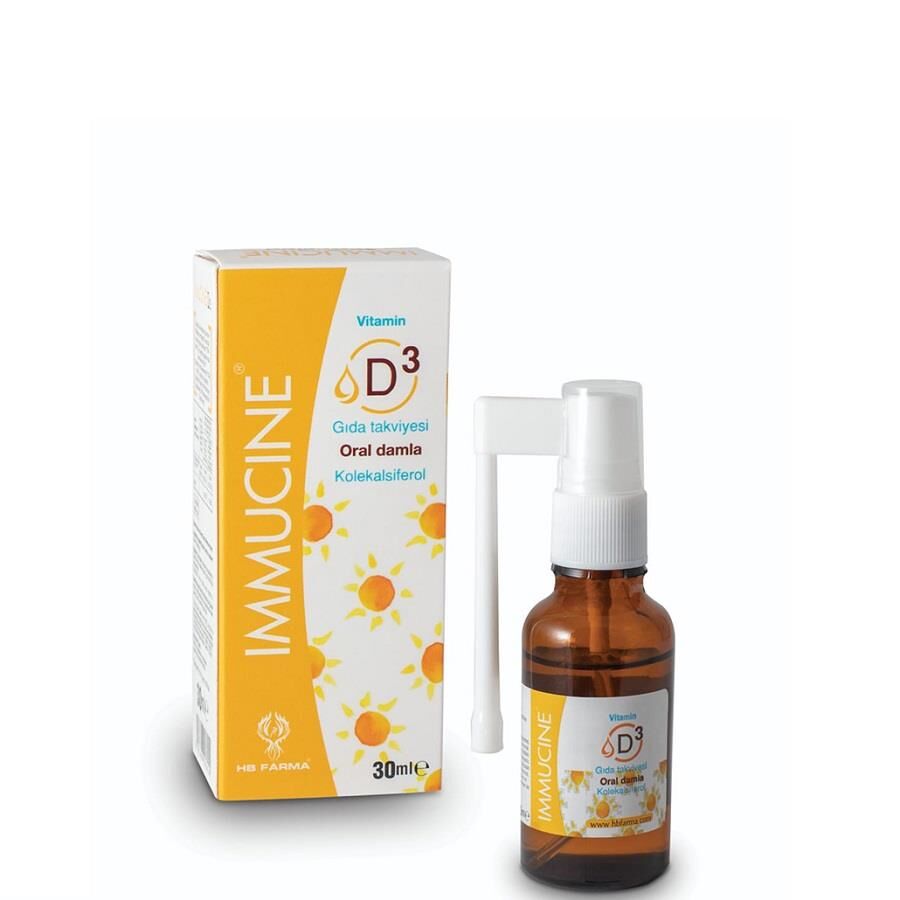 Immucine D3 Vitamin Liquid Supplement for Bone Support 30ml