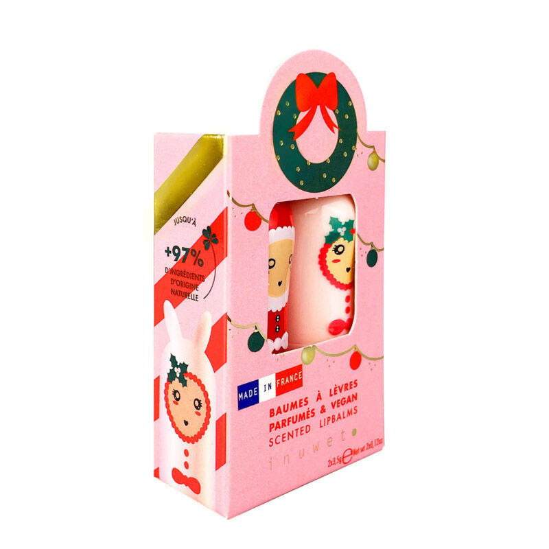 Inuwet Bow Figure Lip Balm Duo Mango & Cotton Candy 2x3.5g