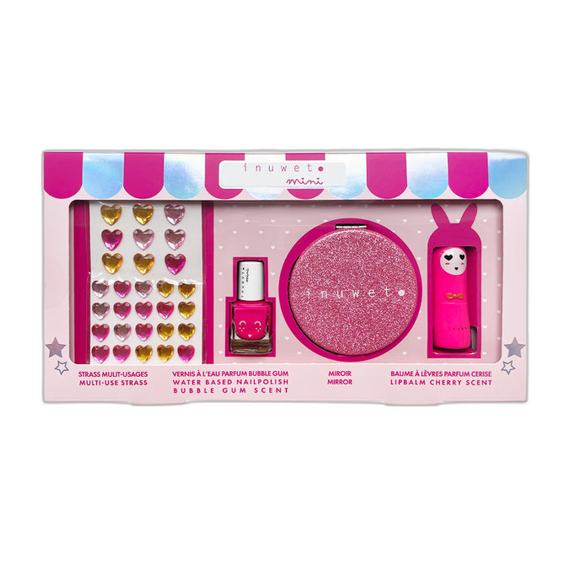 Inuwet Glitter Pink Kids Makeup and Skincare Gift Set 1 Count