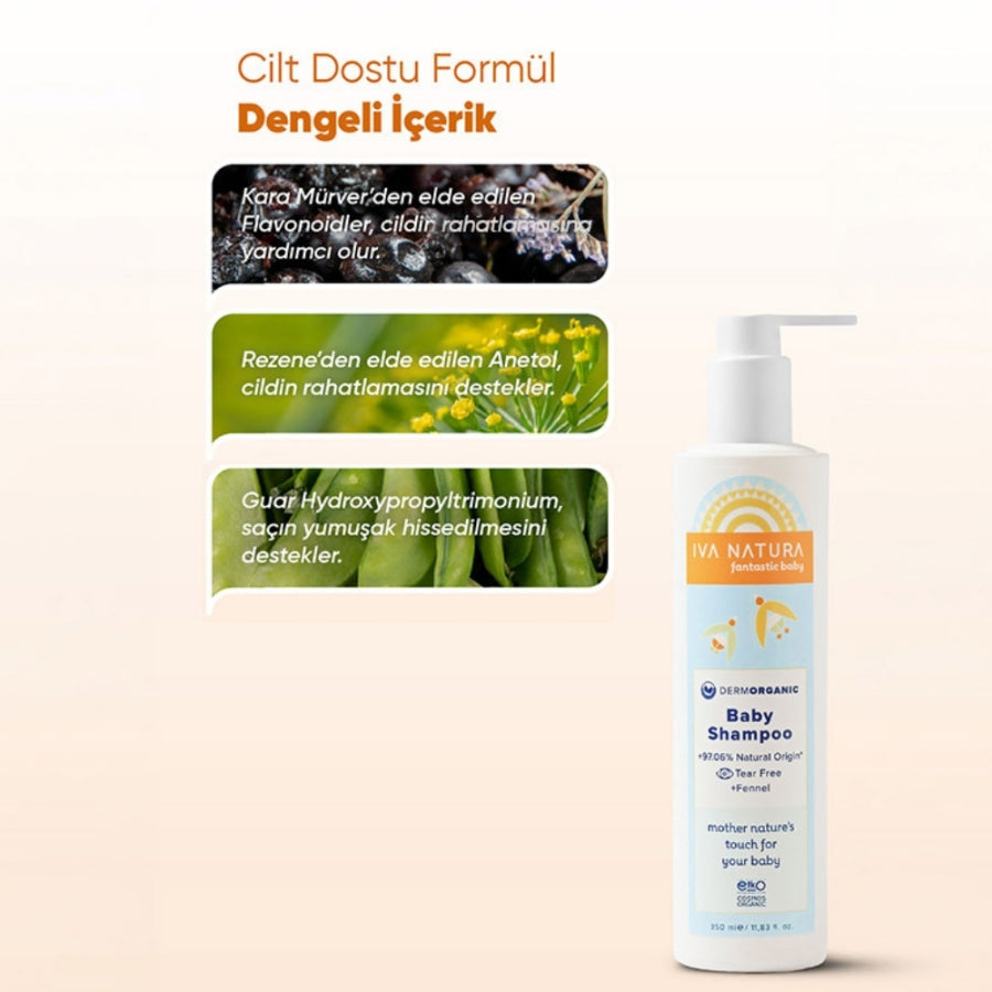 Iva Natura Baby Shampoo Gentle Cleansing Formula 350 ml