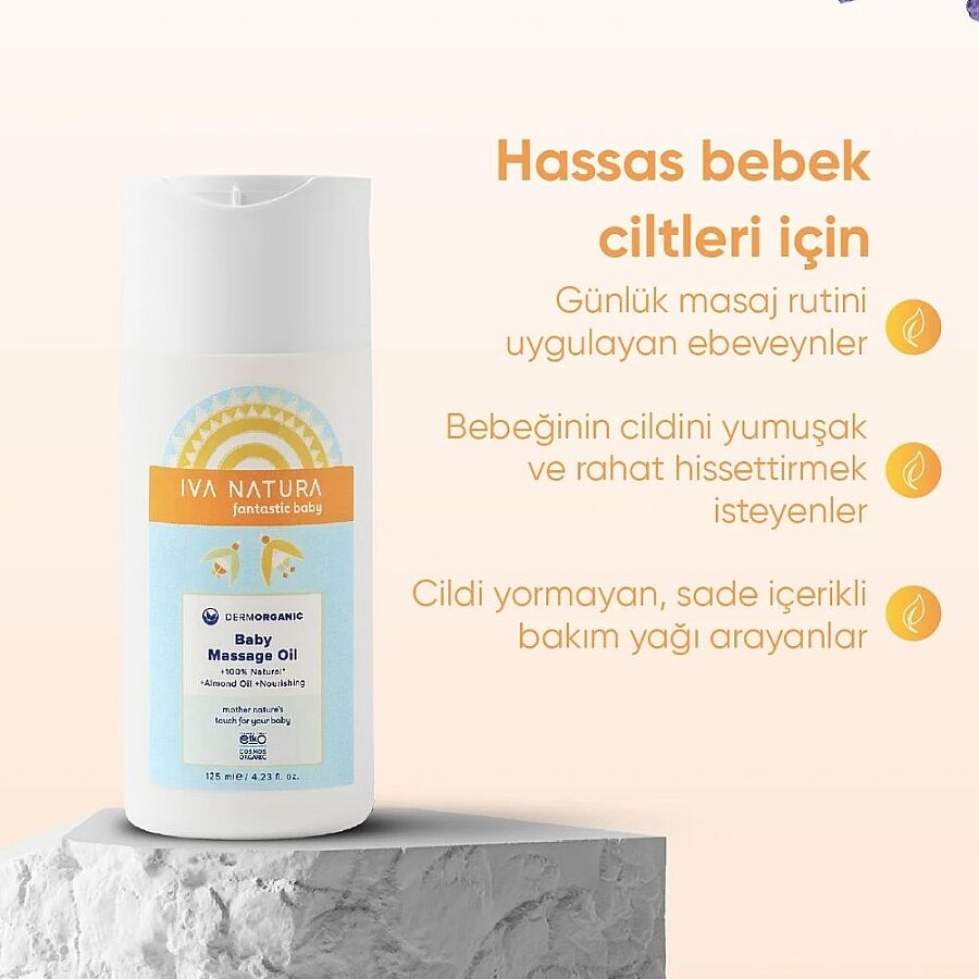 Iva Natura Organic Baby Oil Gentle Nourishing Massage Oil 125ml