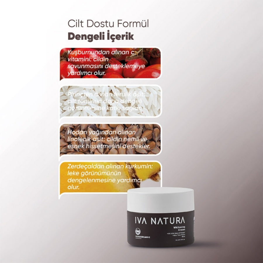 Iva Natura Rice Extract Brightening Cream for Radiant Skin 50 ml