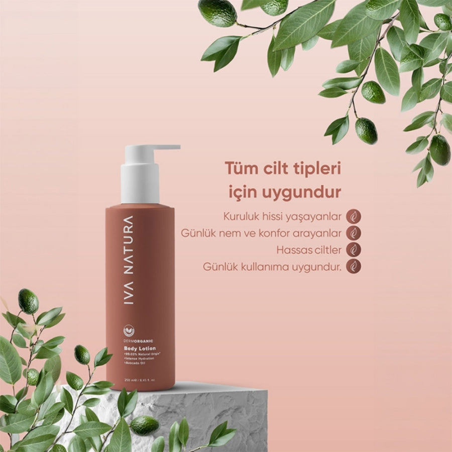 Iva Natura Avocado Oil Body Lotion for Deep Hydration 250 ml