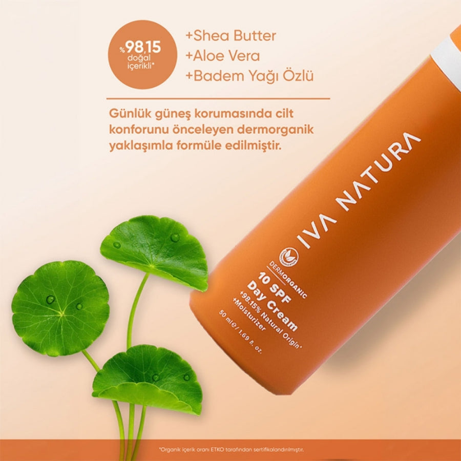 Iva Natura SPF10 Day Cream Hydrating Daily Moisturizer 50 ml