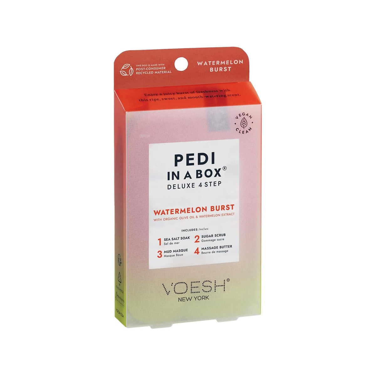 Voesh New York Pedi in a Box 4-Step Watermelon Pedicure Set