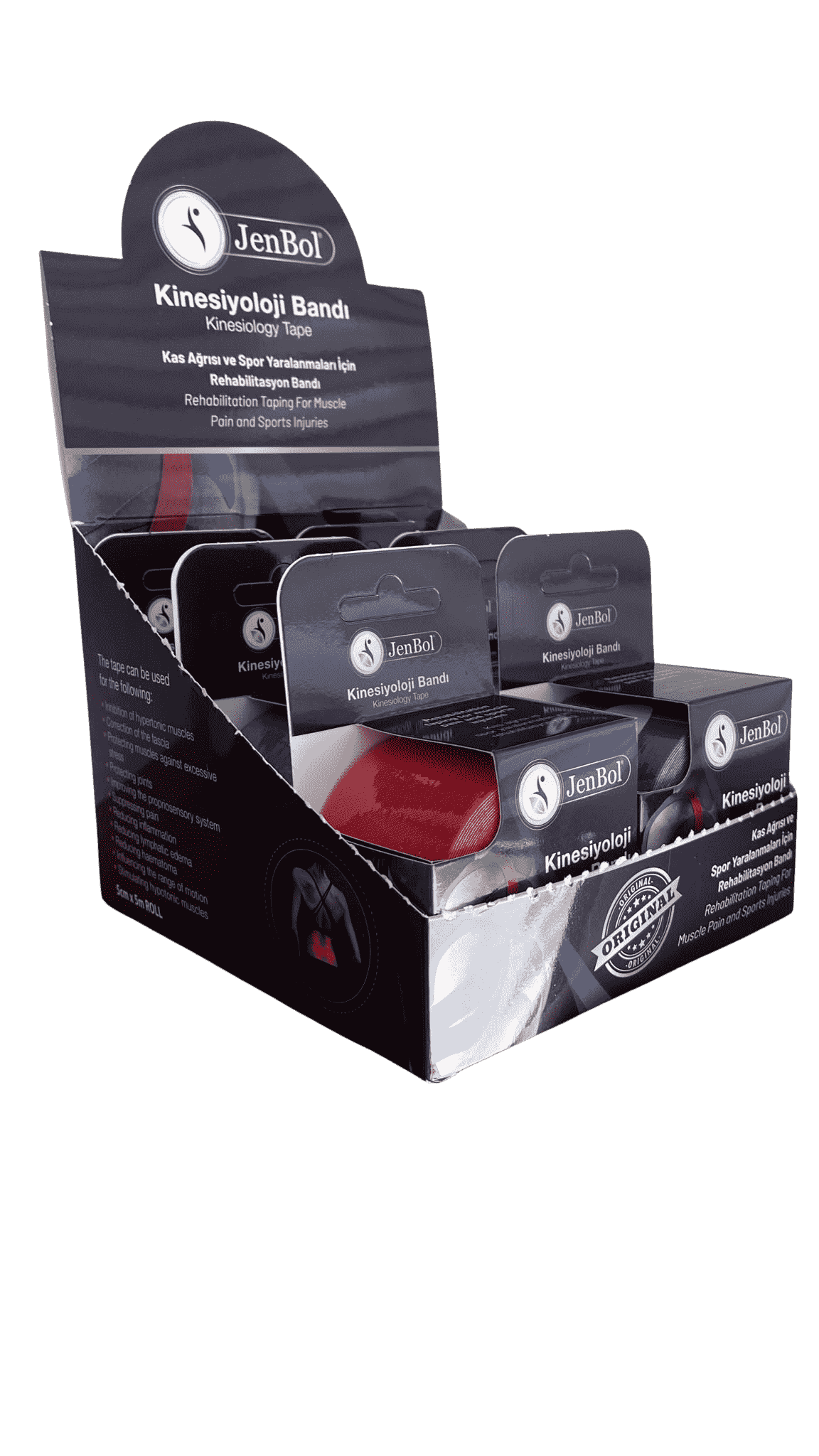 JenBol 6-Piece Kinesiology Tape Display Stand Set