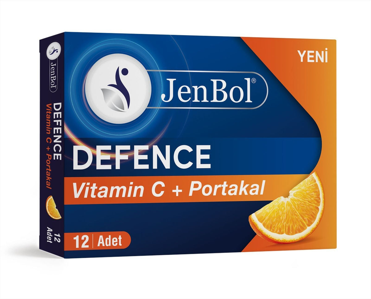 Jenbol Defence Vitamin C & Orange Lozenges 12 Drops