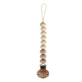 Kidful Silicone and Beechwood Pacifier Clip in Almond