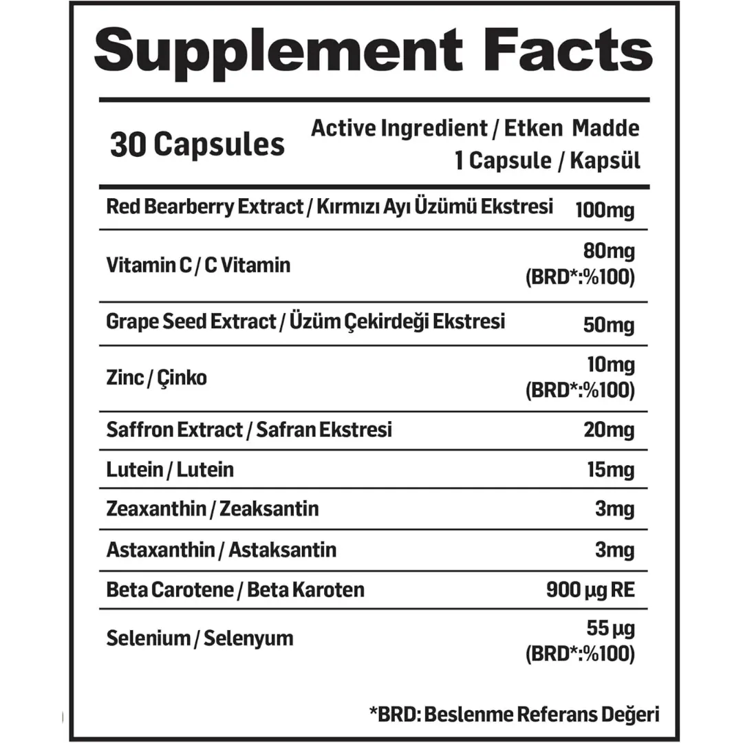 Kiperin Vision Lutemax Lutein Eye Support Supplement 30 Capsules