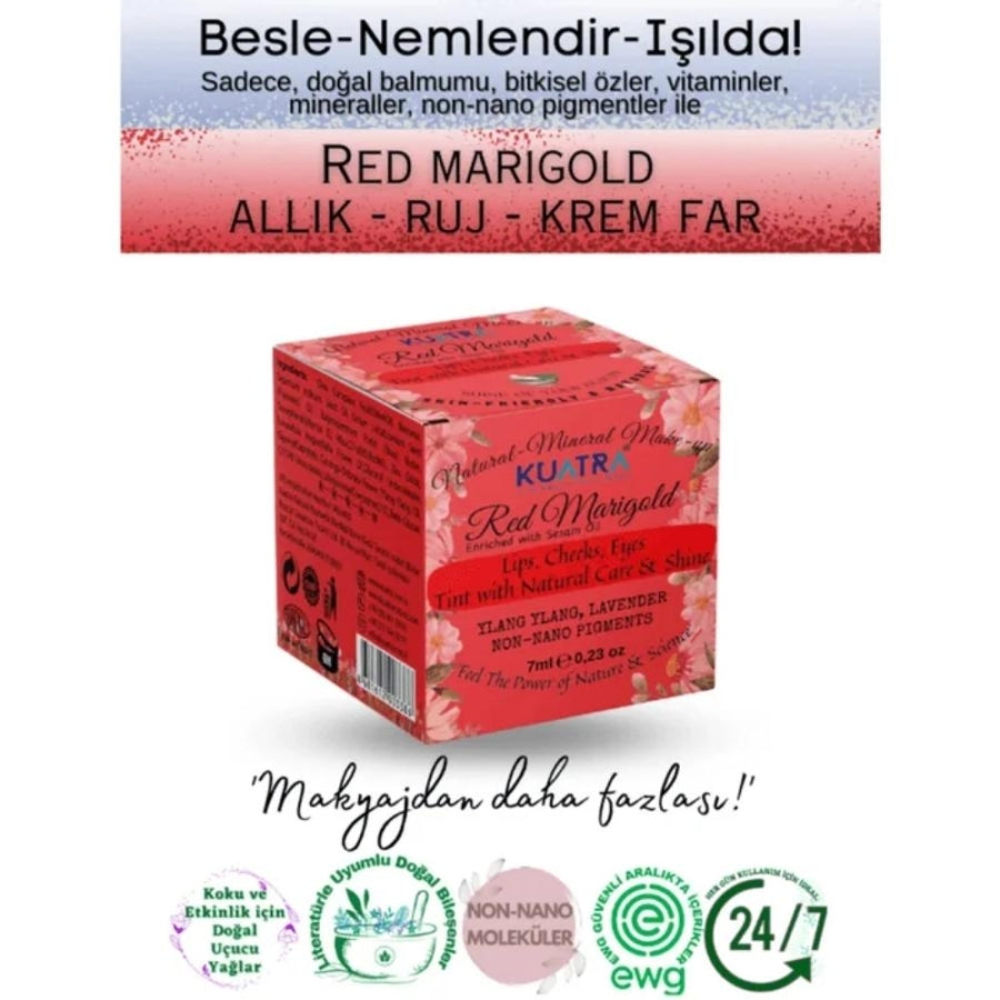 Kuatra Red Marigold Antioxidant Glow Balm for Lips & Cheeks 7ml