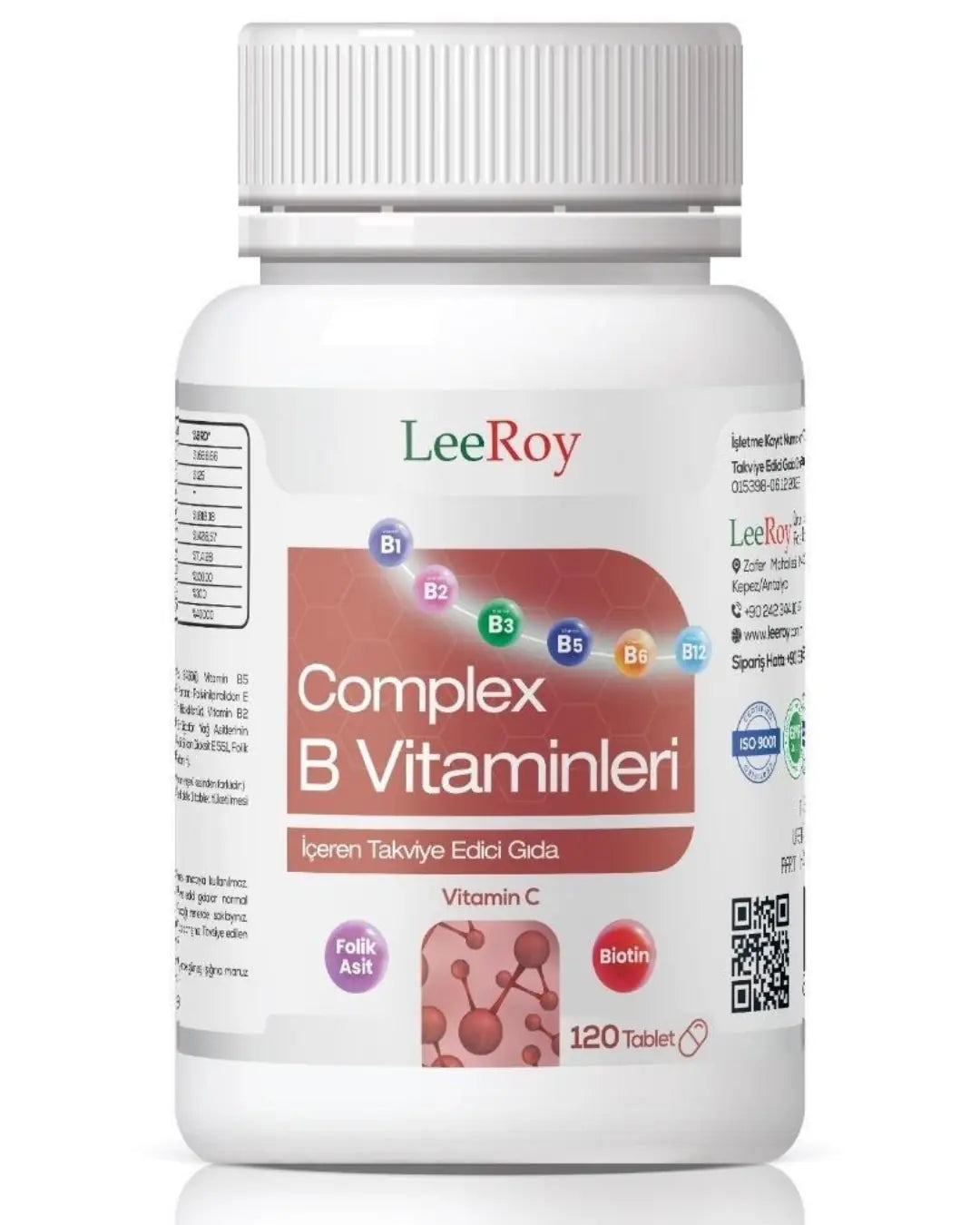 Leeroy B Complex Daily Vitamin Support 120 Tablets