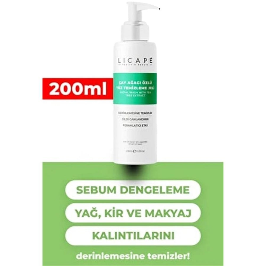 Licape Tea Tree Facial Cleansing Gel for Blemish-Prone Skin 200ml