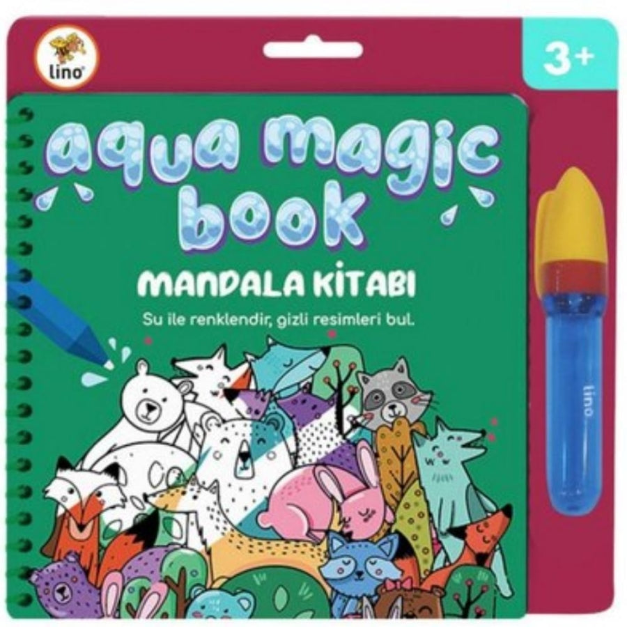 Lino Aqua Magic Book Mandala Reusable Water Coloring Book