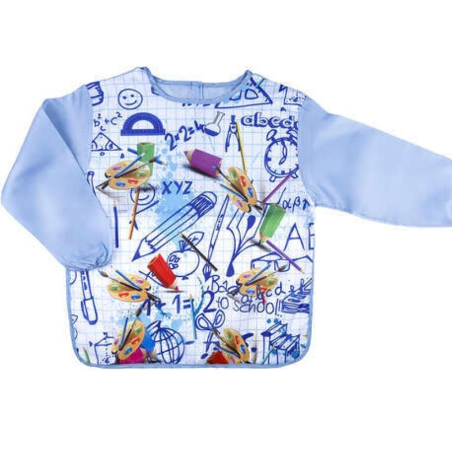 Lino Kids Painting Apron for Ages 4-6 Blue & Yellow