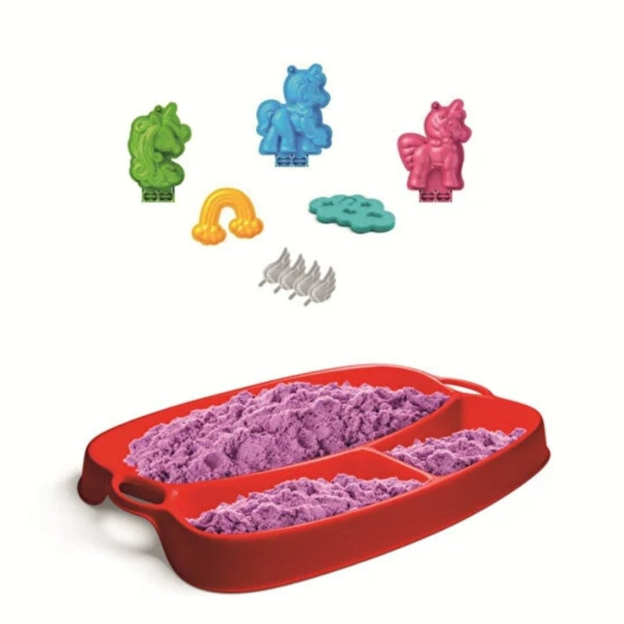 Lino Kinetic Sand Unicorn Set with Tray and Molds 350g