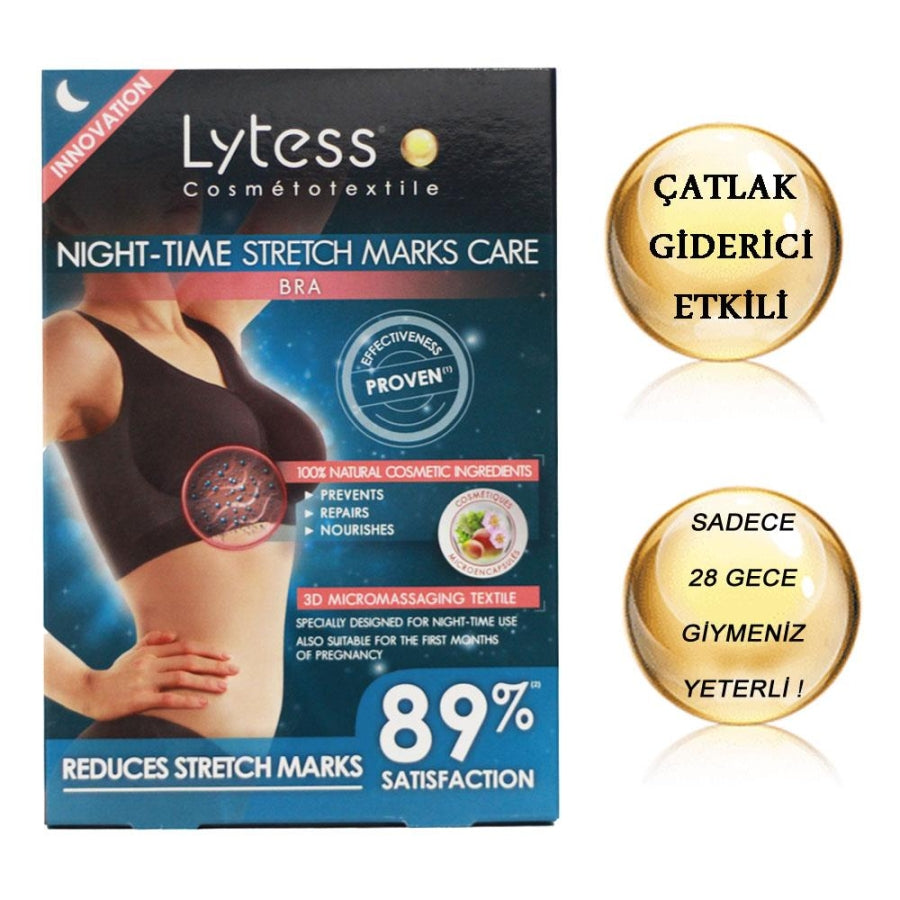 Lytess Night-Time Stretch Marks Care Bra for Smooth Skin Noir XXL