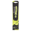 M-Pets Click & Groom Curved Pet Brush for Cats and Dogs Small