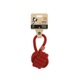M-Pets Coto Loop Ball Cotton Rope Tug Dog Toy Red 11 cm