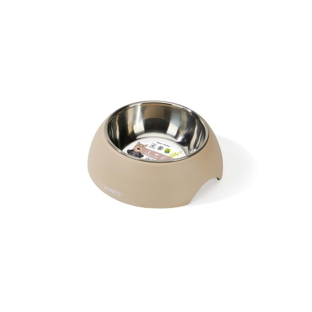 M-Pets Eco Bamboo Pet Bowl with Stainless Steel Insert 350ml